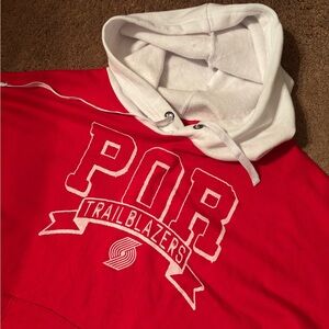 NEW NBA Red and White Portland Trail Blazers Hoodie